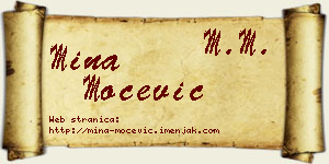 Mina Močević vizit kartica